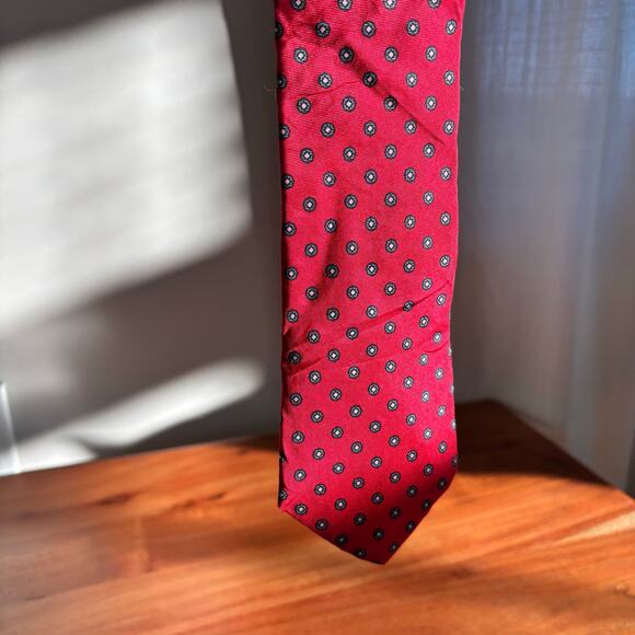 Vintage Bert Pulitzer Tie Made in USA Red Tie - Picture 2 of 5